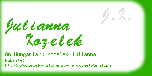 julianna kozelek business card